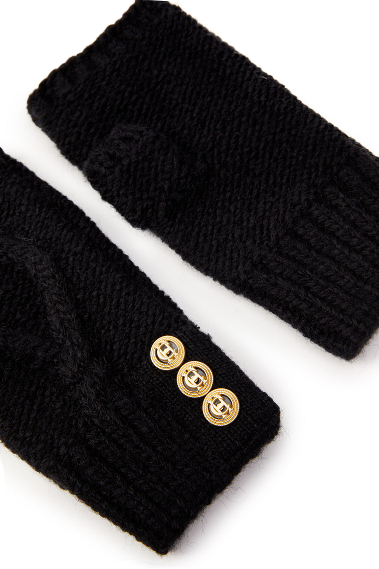 Cortina Fingerless Gloves (Black)