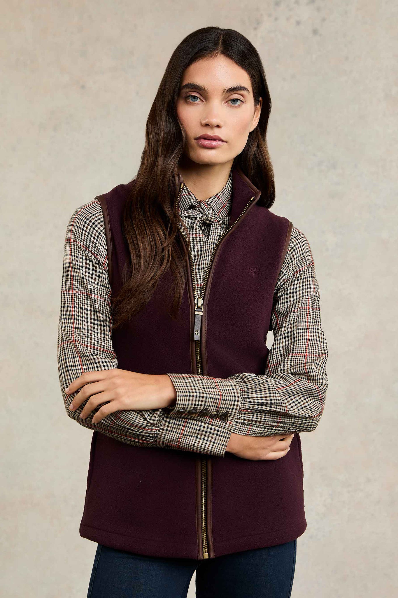 Country Fleece Gilet (Mulberry)