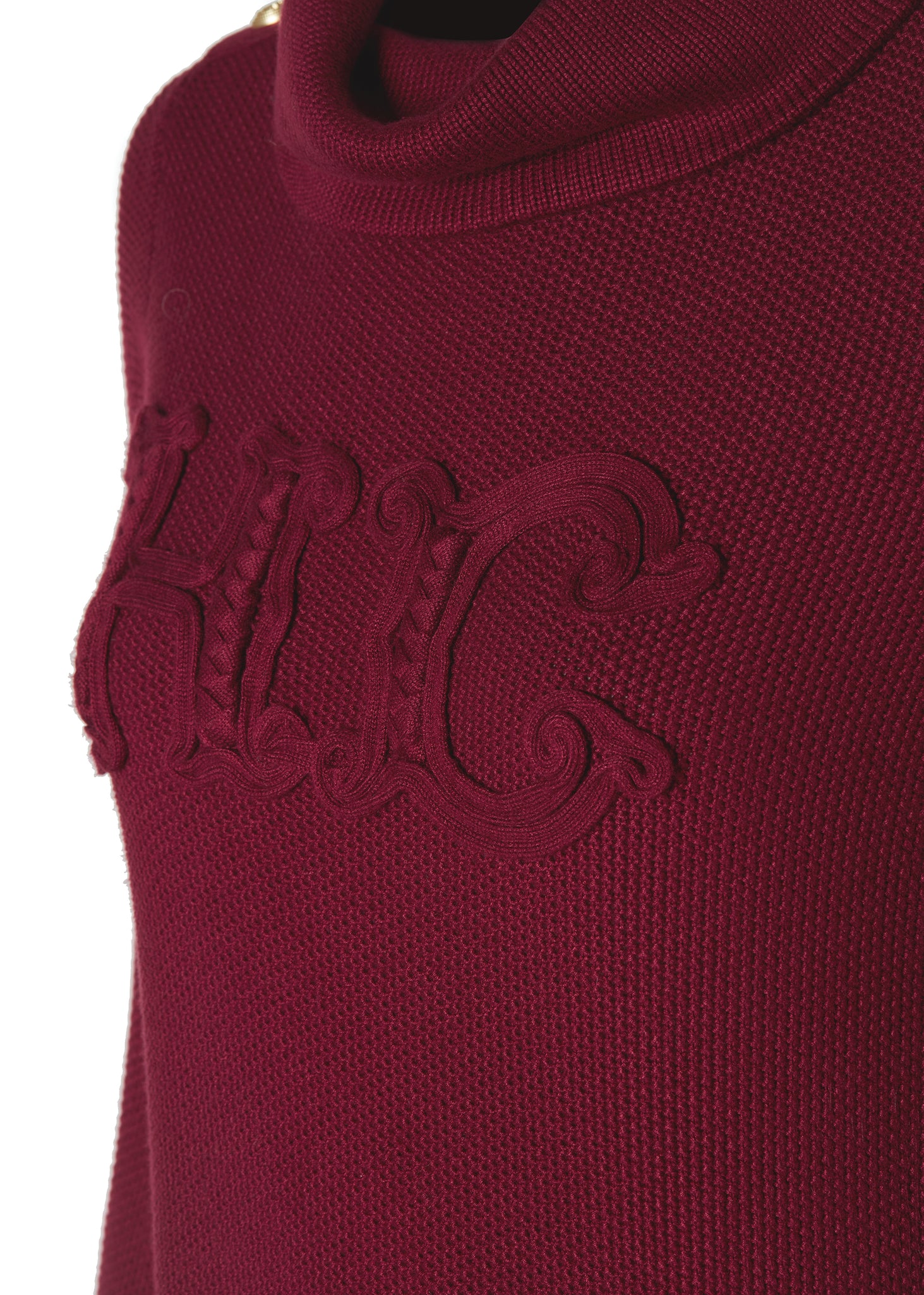 Daisy Roll Neck Knit (Wine)