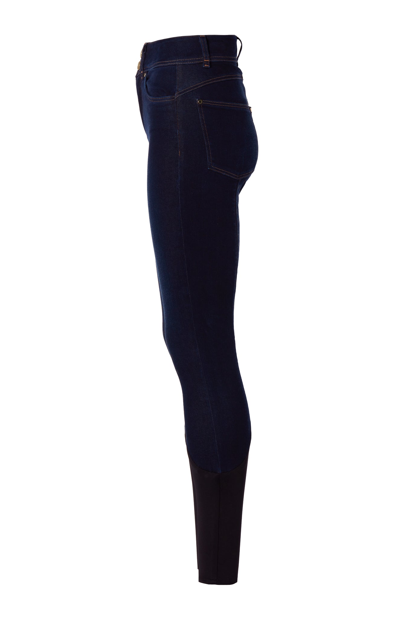 Denim Thermal Full Grip Breeches (Deep Indigo)