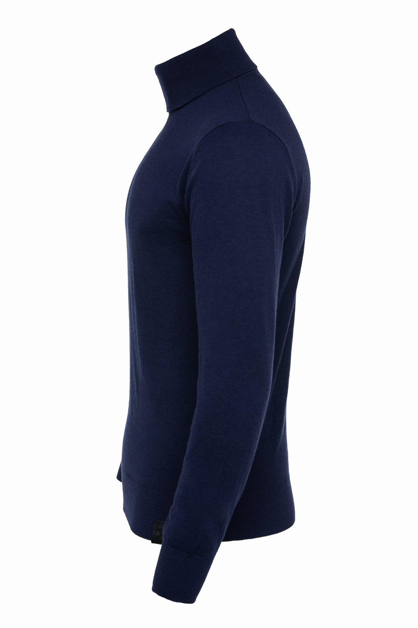 Fine Roll Neck Knit (Navy)