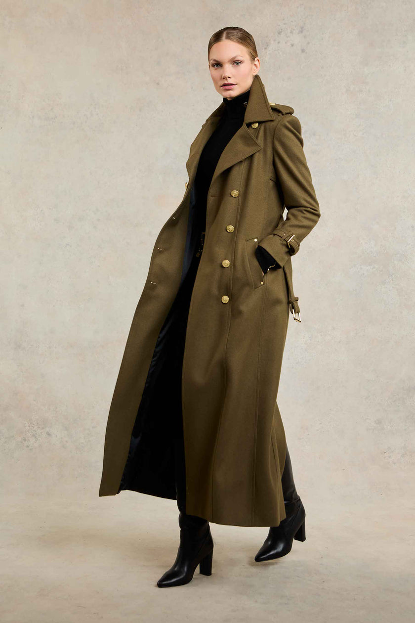 Full Length Chelsea Trench Coat (Khaki)