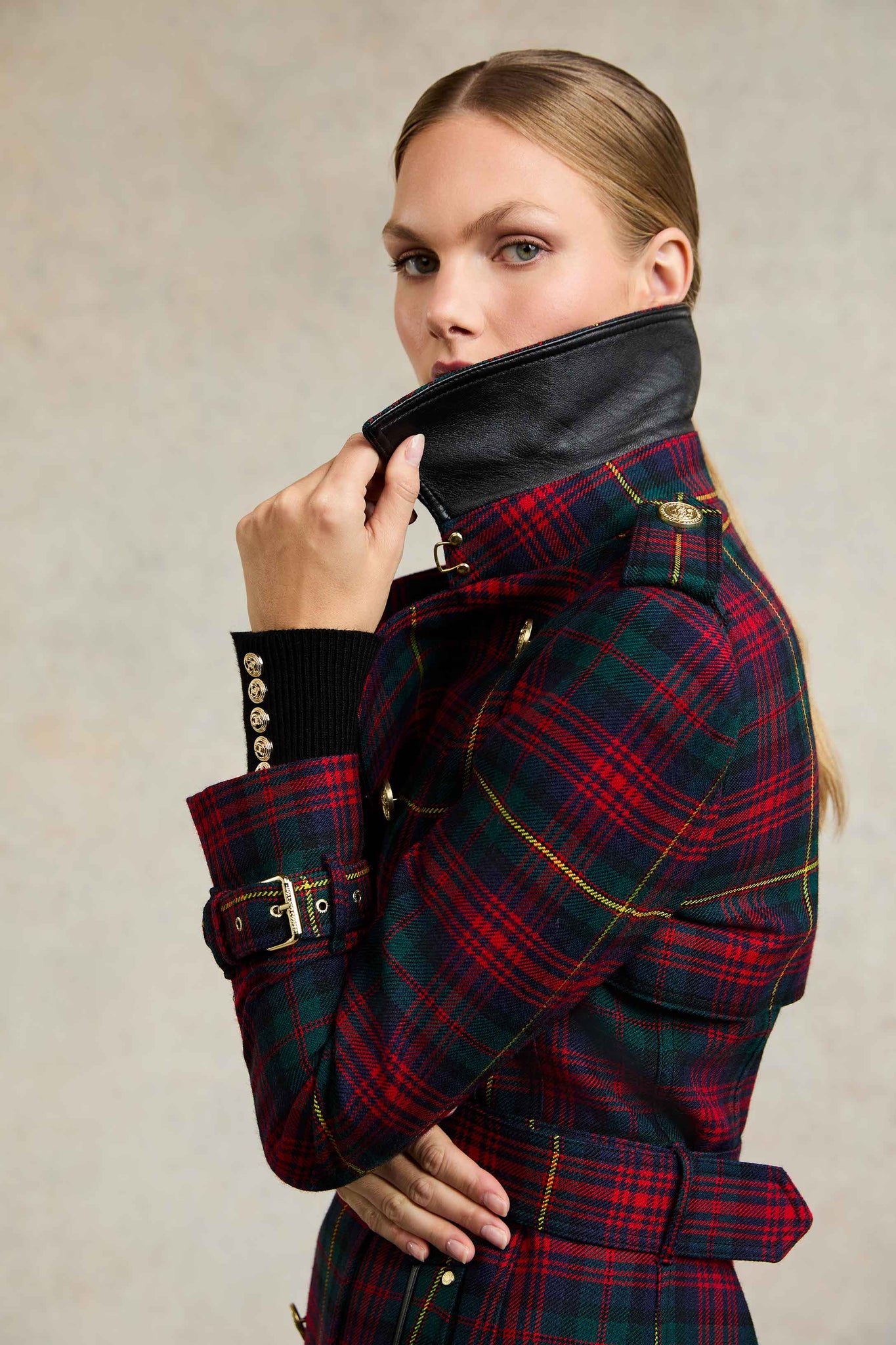 Full Length Marlborough Trench Coat (Logan Tartan)