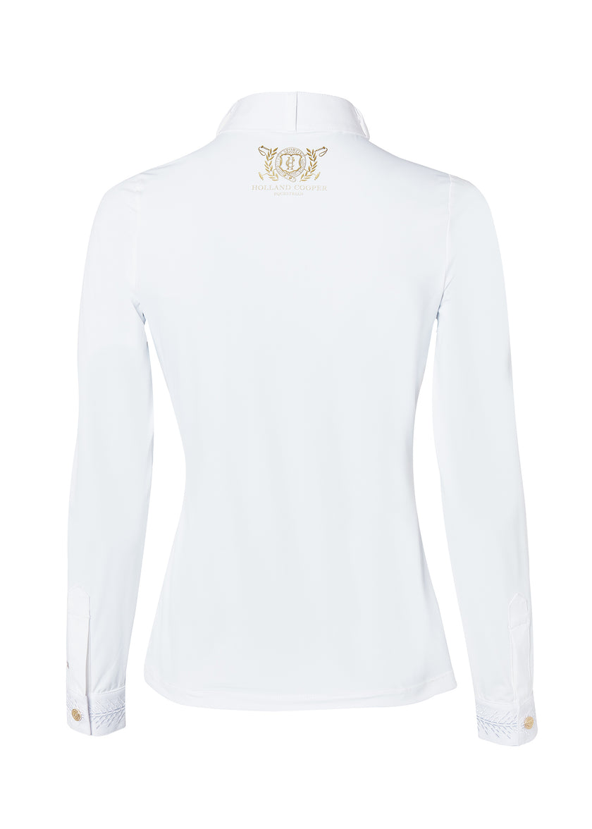 Gatcombe Long Sleeve Show Shirt (White)