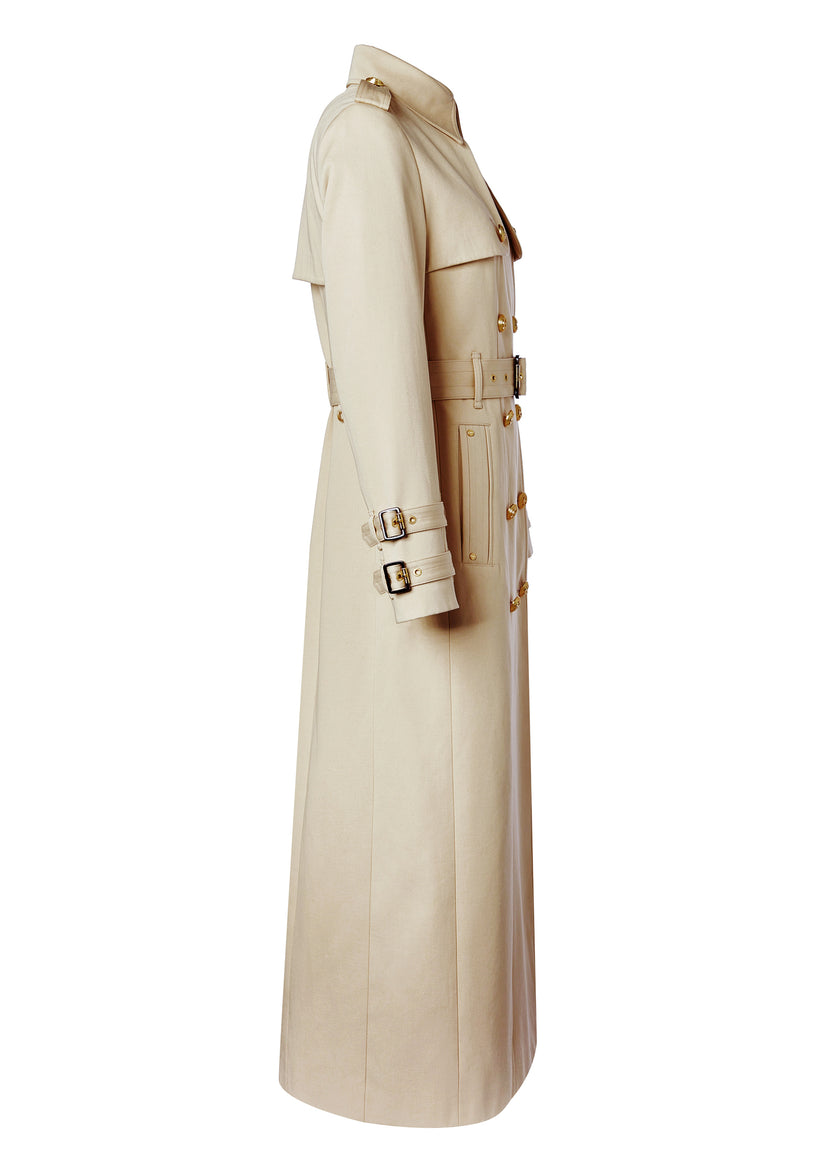 Gatcombe Full Length Trench Coat (Stone)