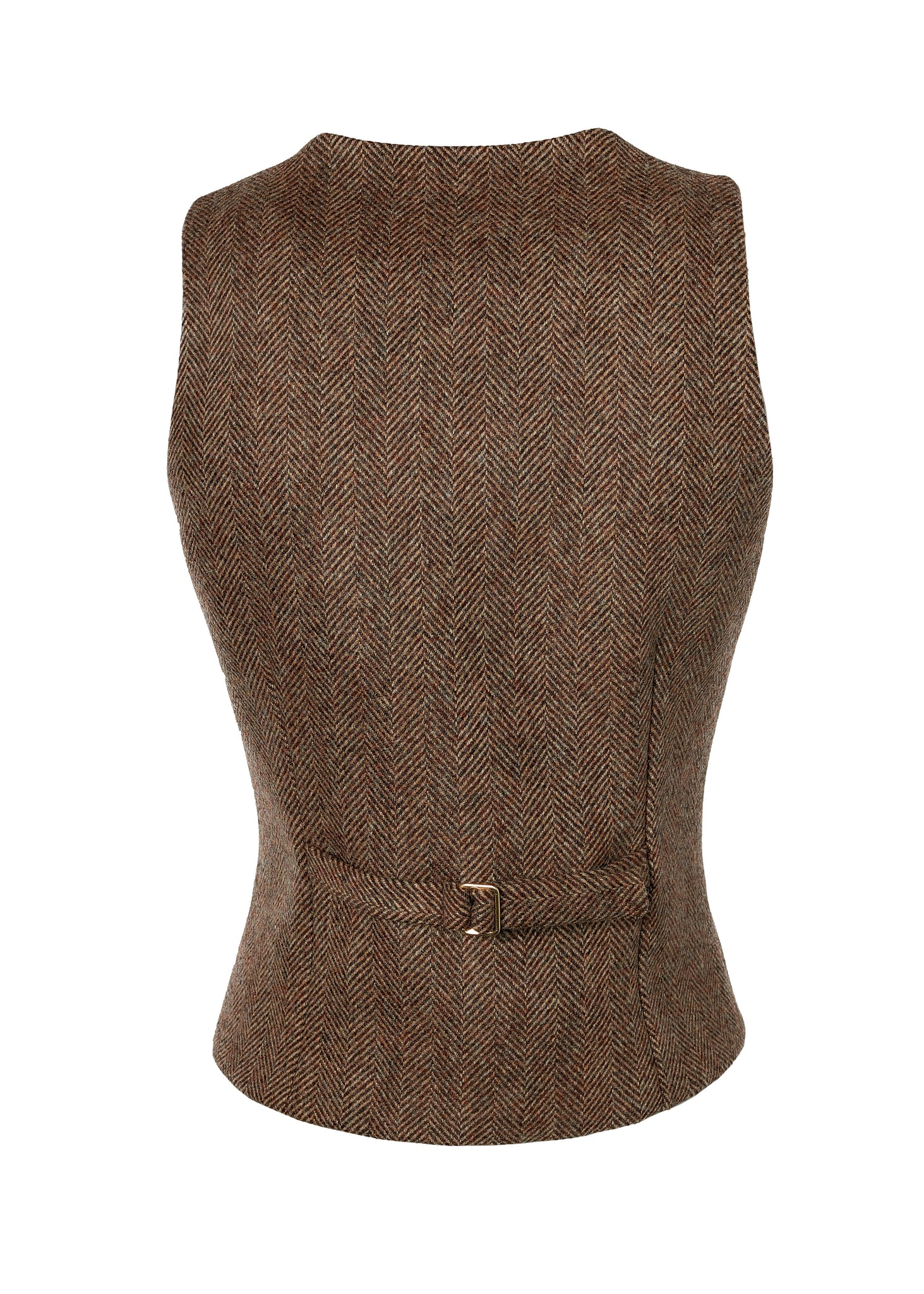 Hampton Waistcoat (Large Scale Brown Herringbone)