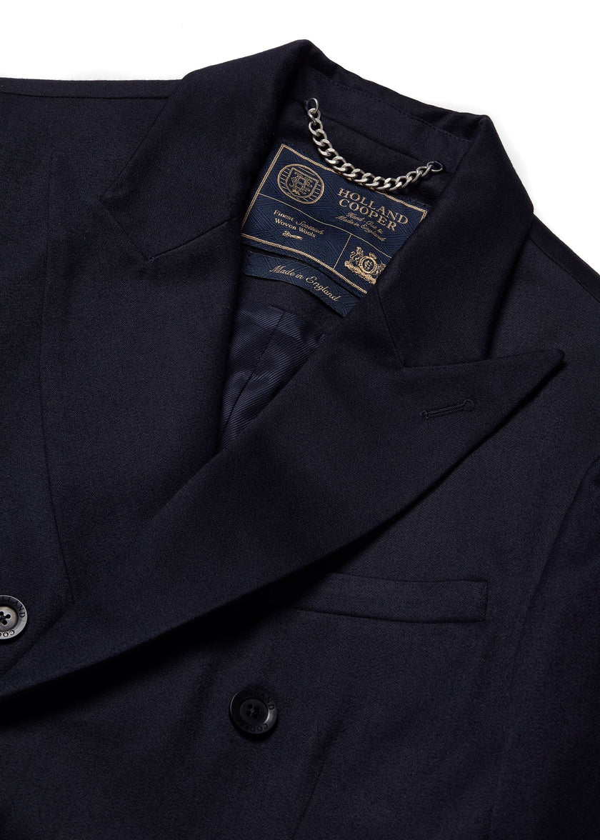 The Double Breasted Blazer (Navy Barathea)