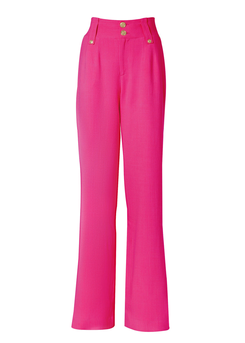 The Hot Pink Linen Suit