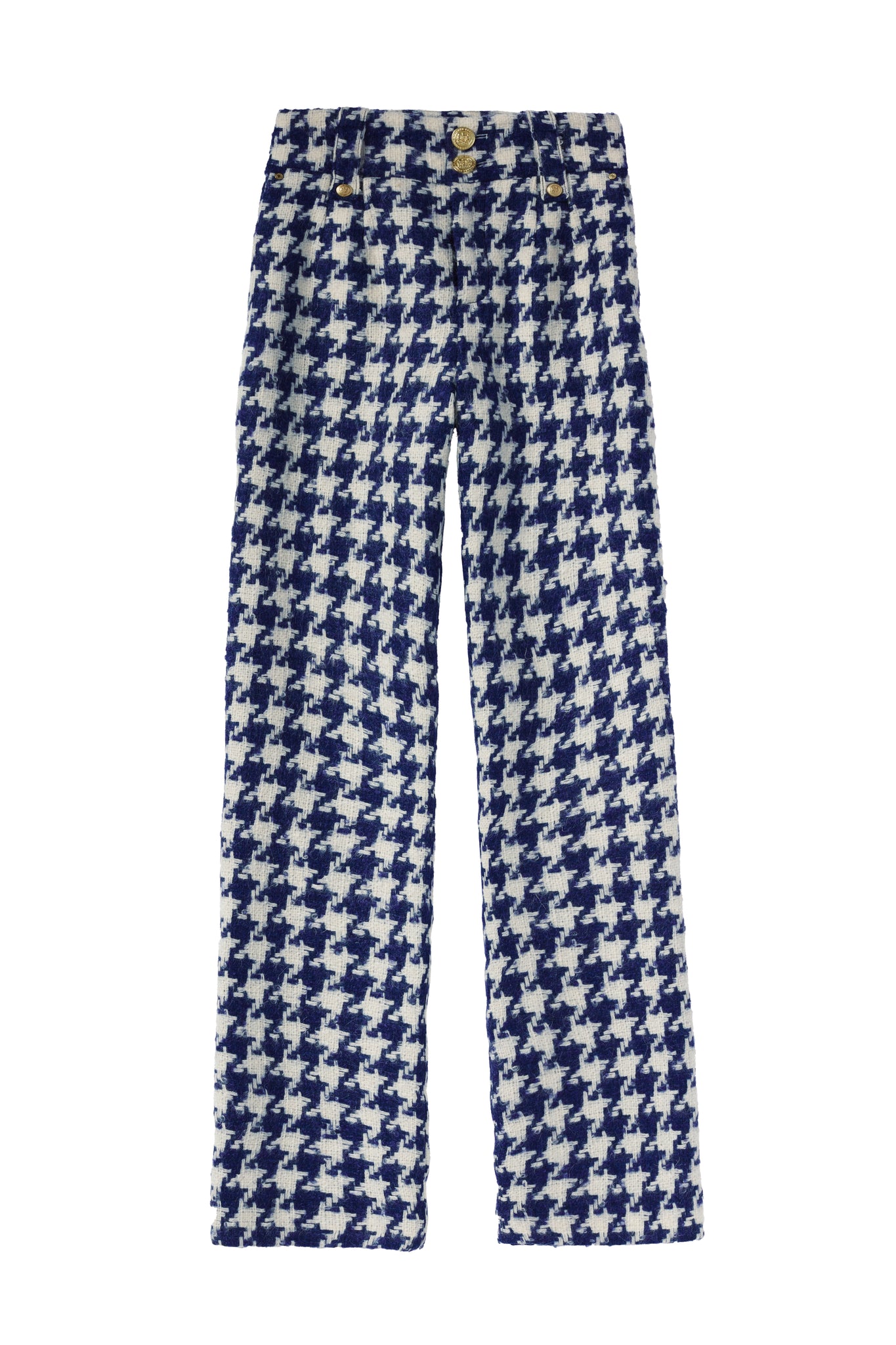 Jade's Large Scale Navy Houndstooth Look