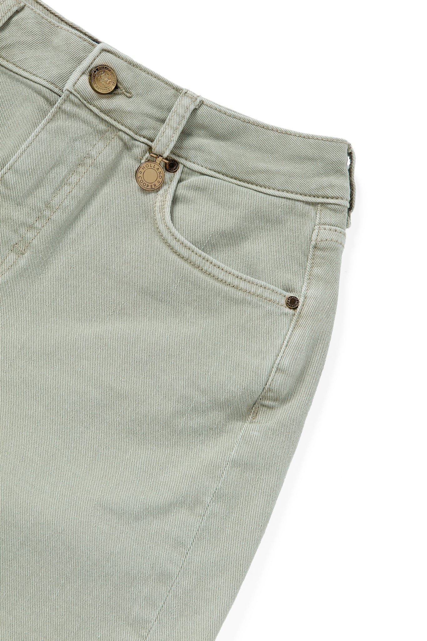 High Rise Denim Short (Sage)