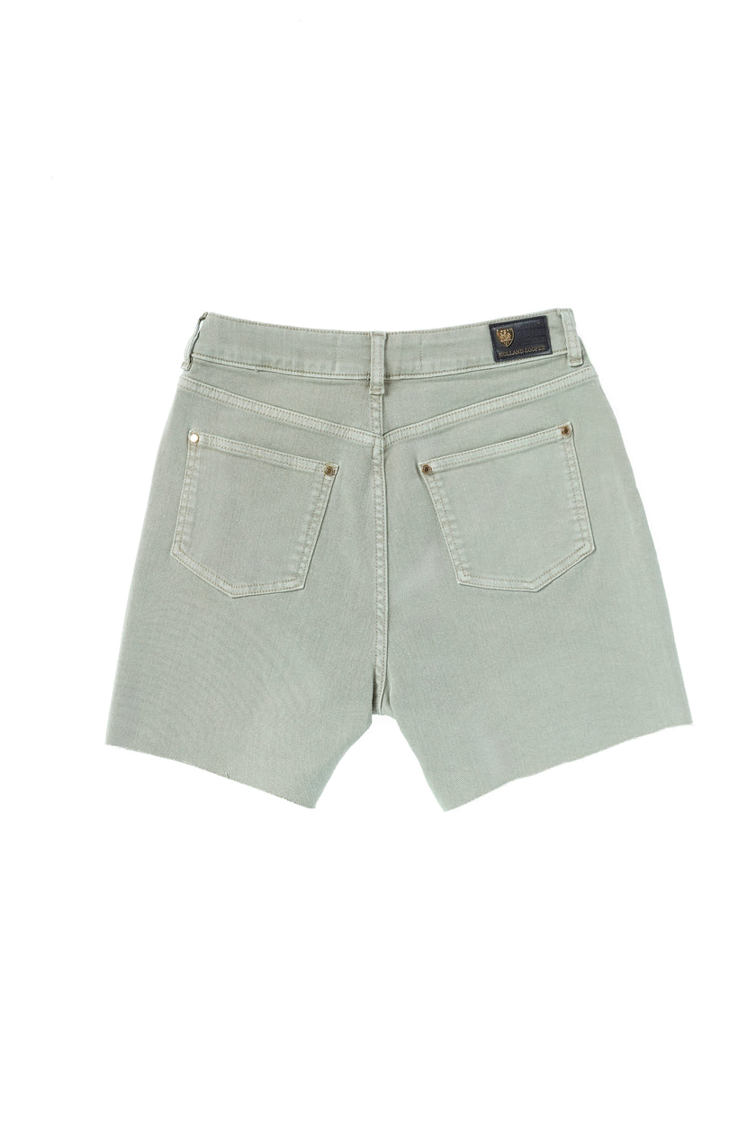 High Rise Denim Short (Sage)