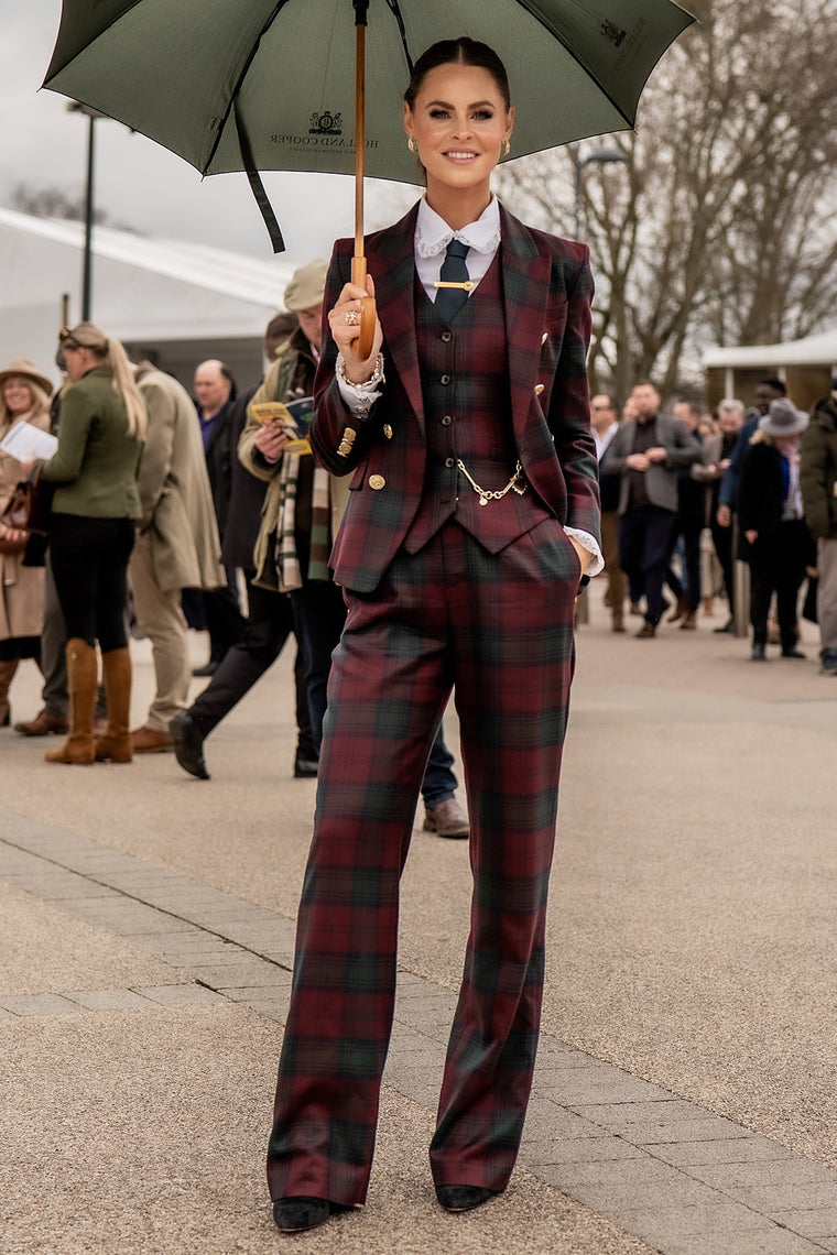 Jade's Mulberry Tartan Look