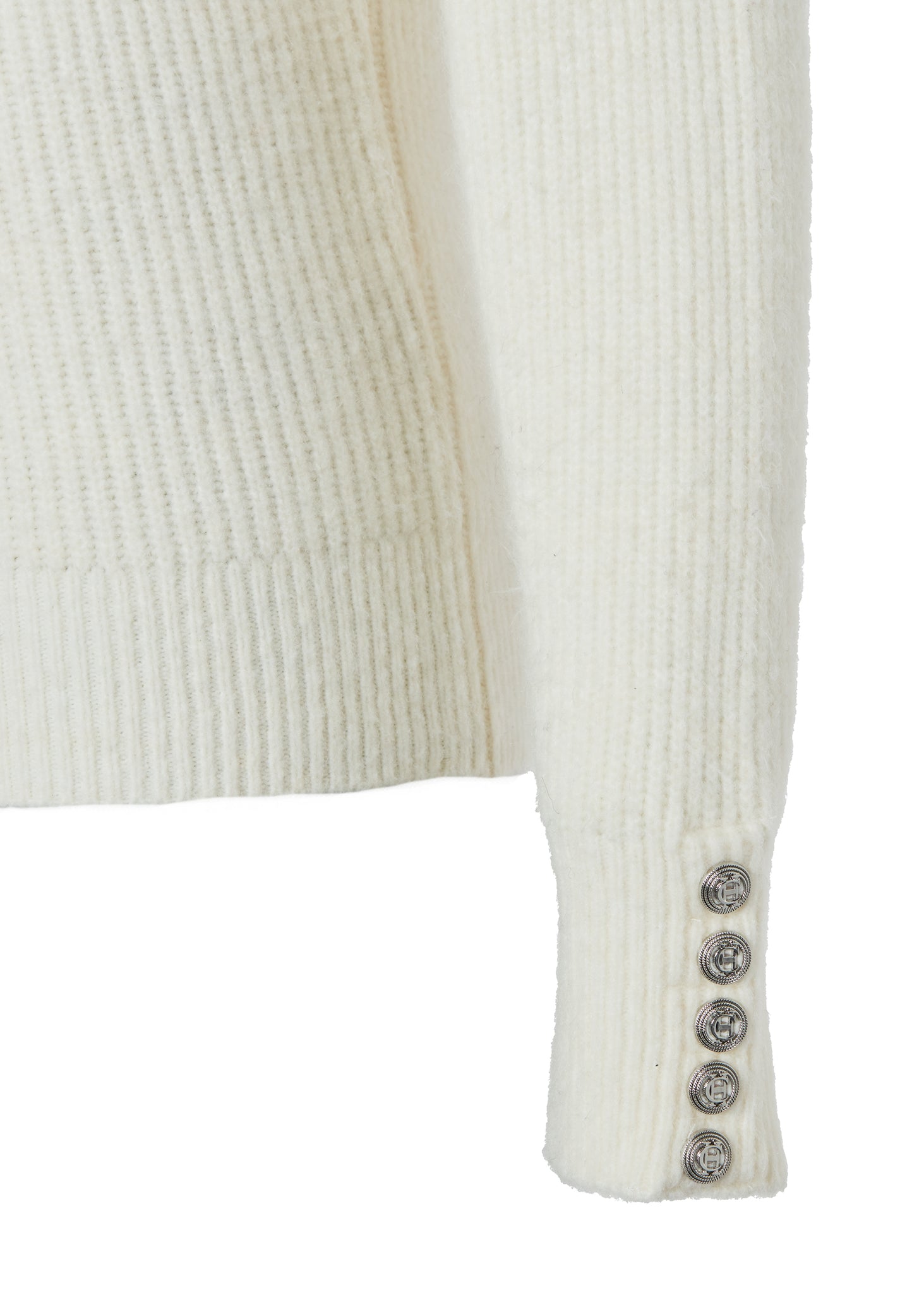 Kelsie Rib Embellished Roll Neck (Natural)