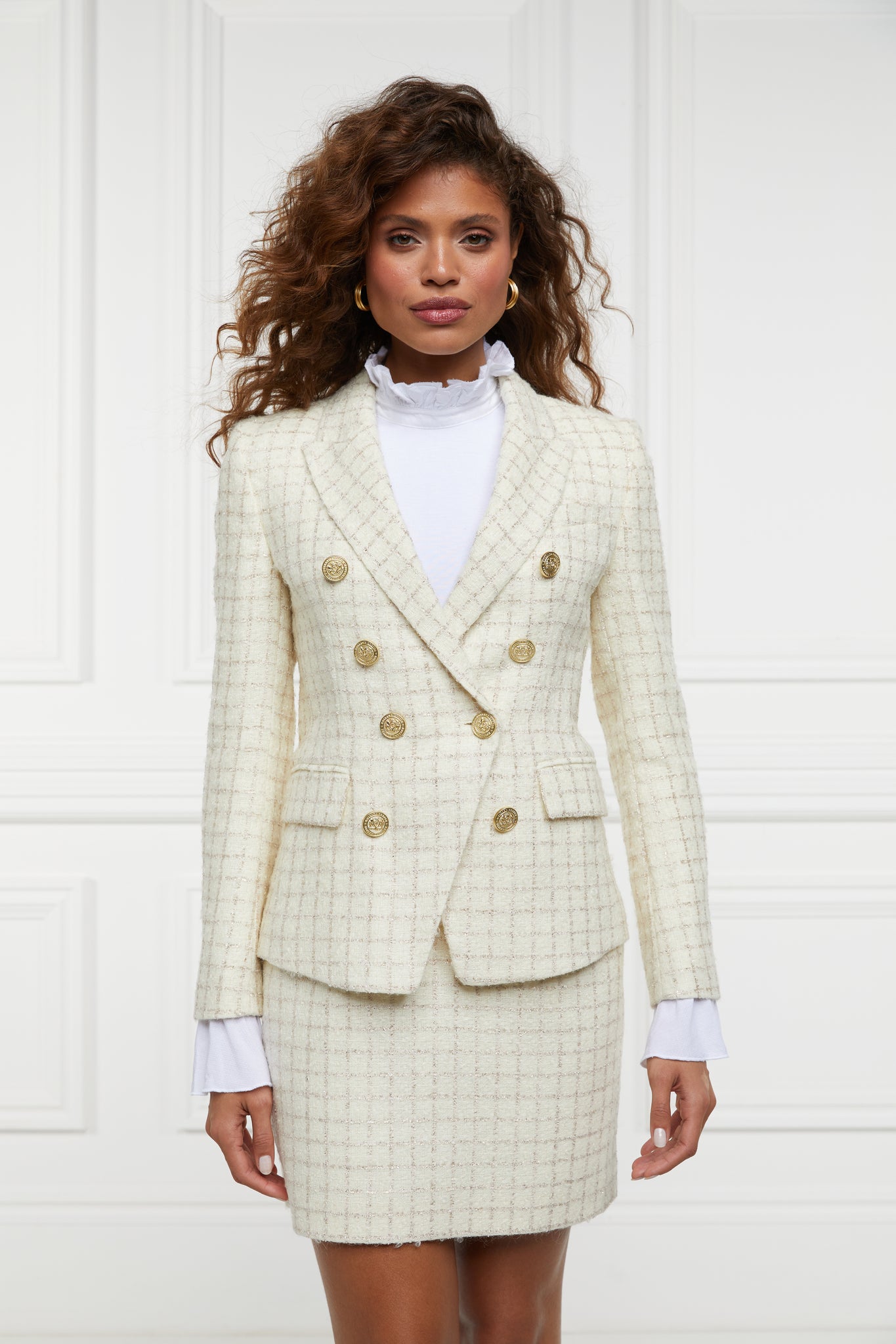 Knightsbridge Blazer (Ivory Sparkle Tweed)