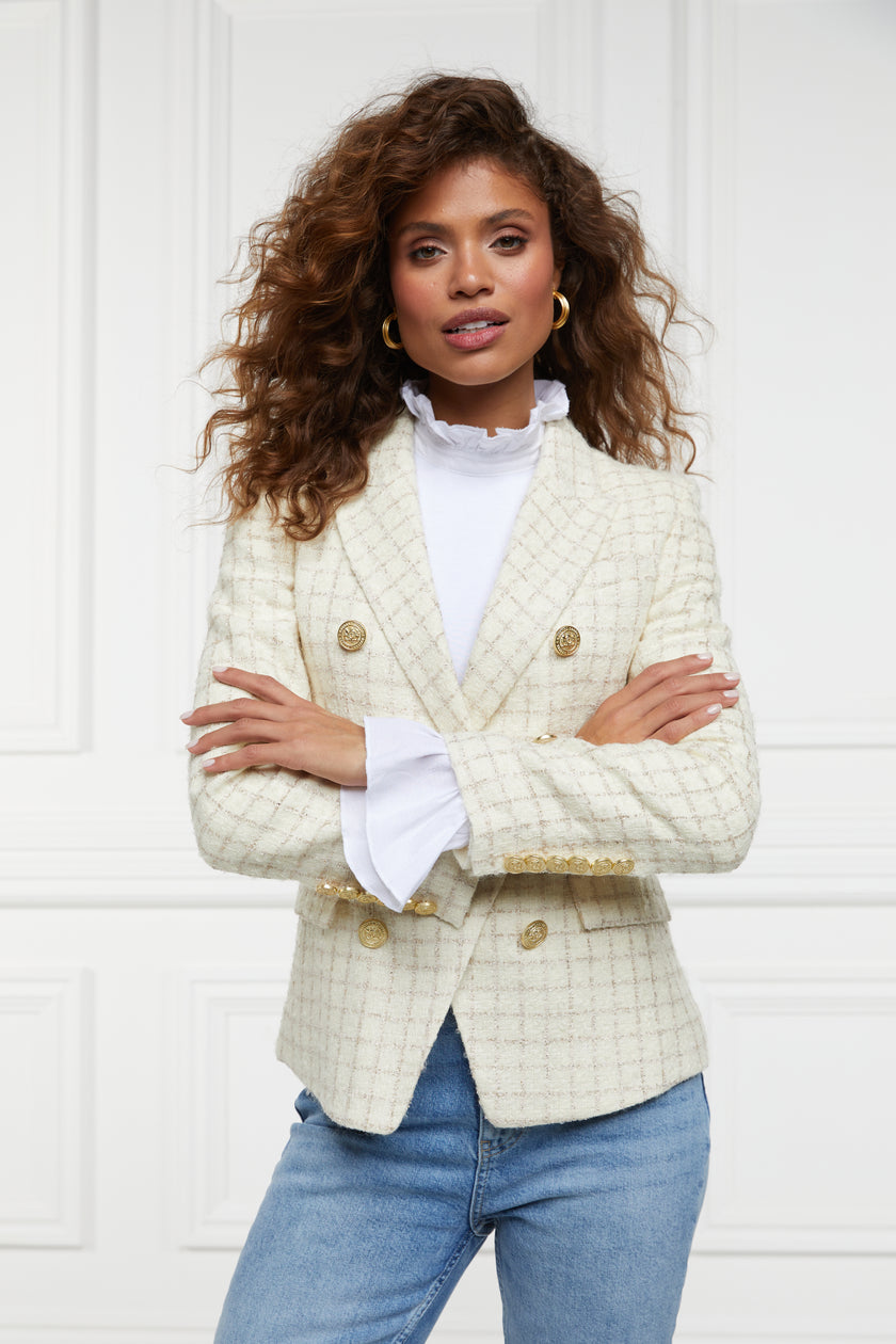 Knightsbridge Blazer (Ivory Sparkle Tweed)