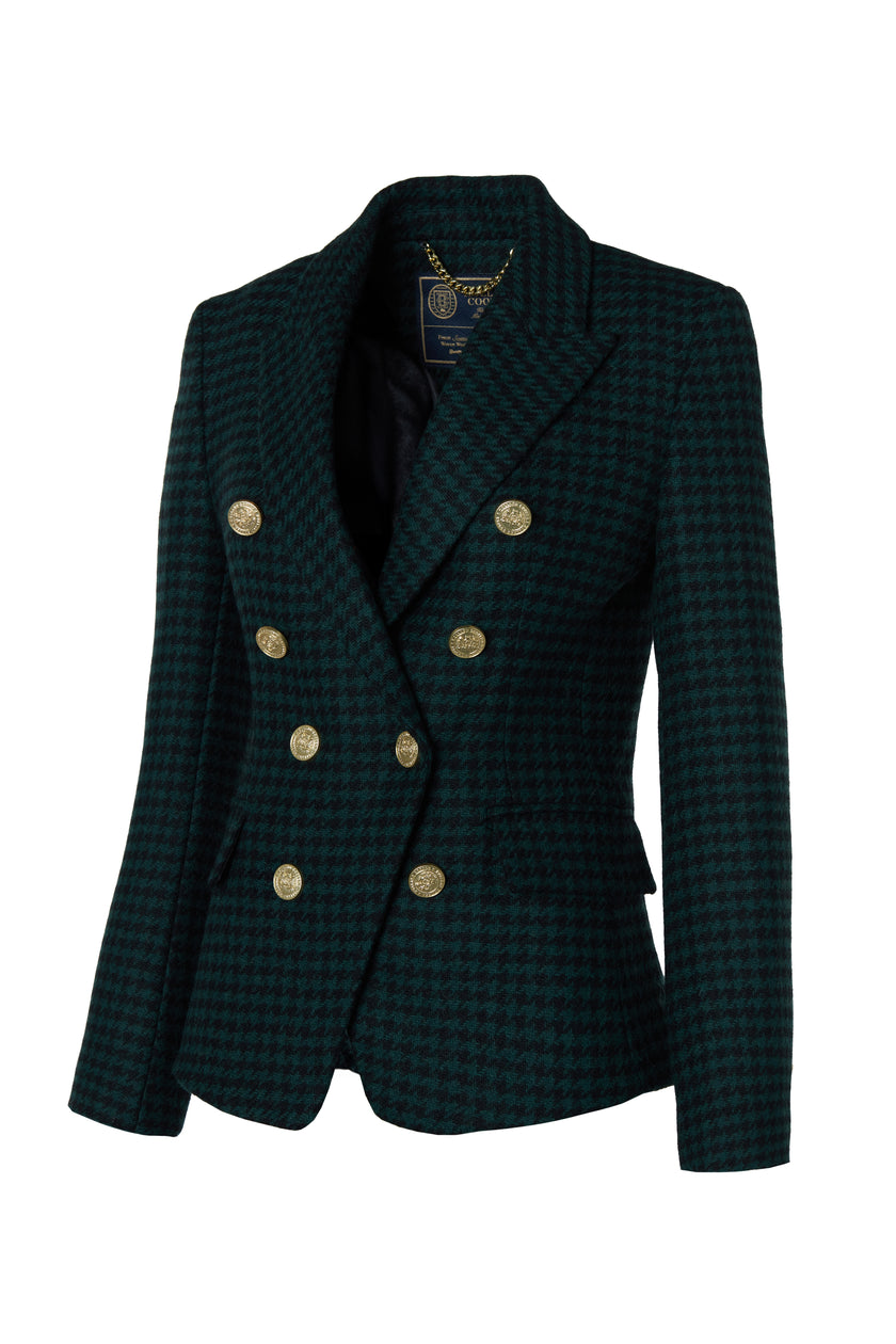 Knightsbridge Blazer (Emerald Houndstooth)