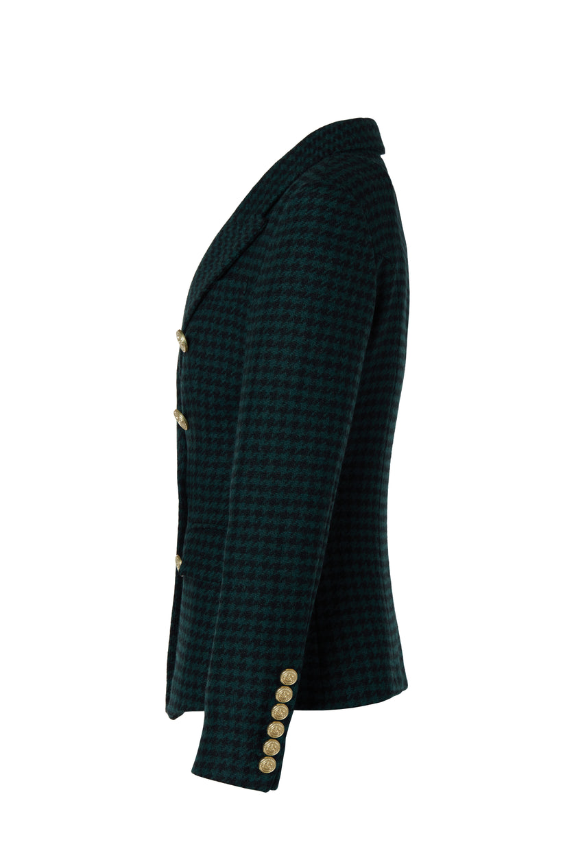 Knightsbridge Blazer (Emerald Houndstooth)