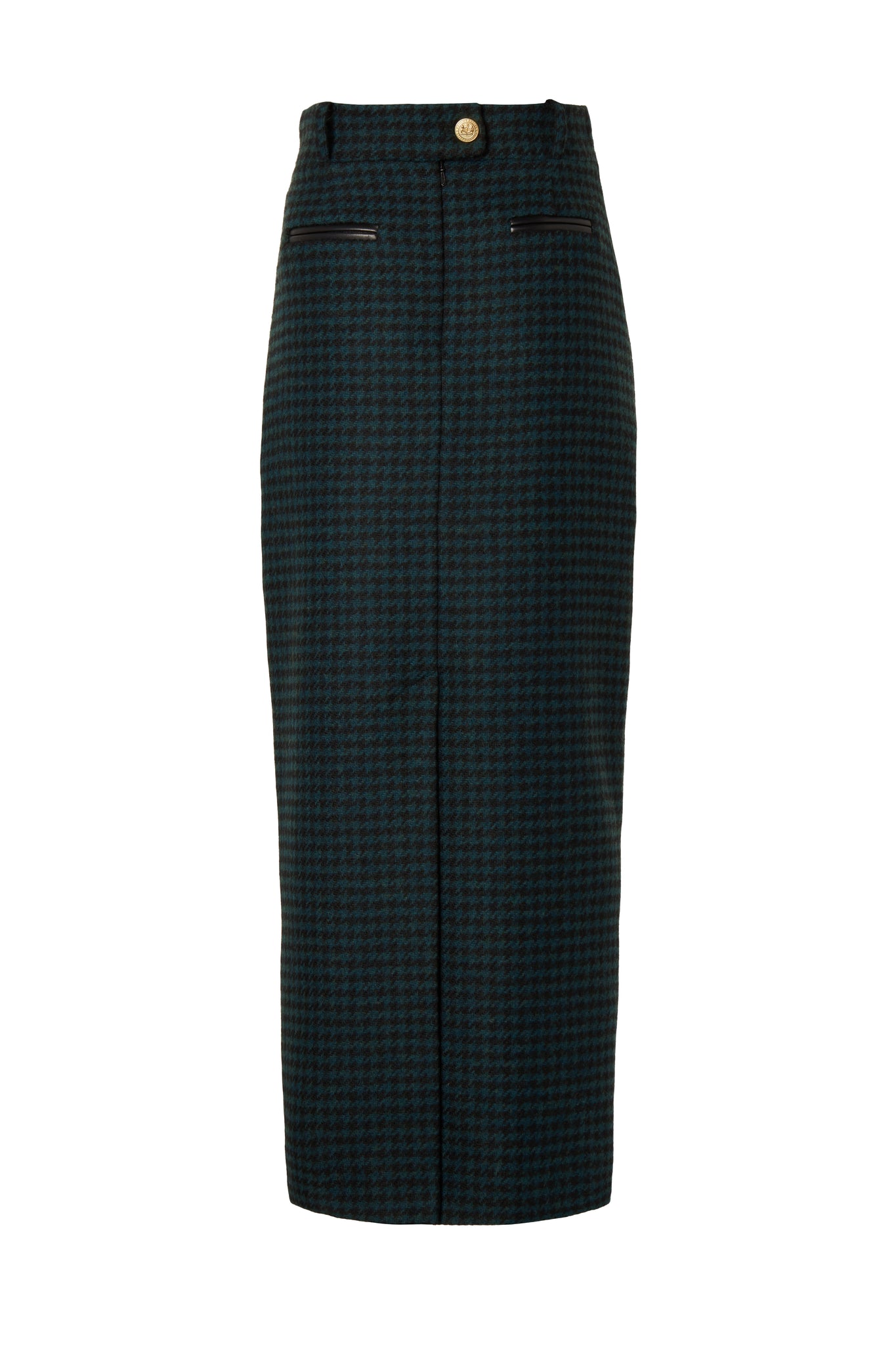 Knightsbridge Maxi Skirt (Emerald Houndstooth)