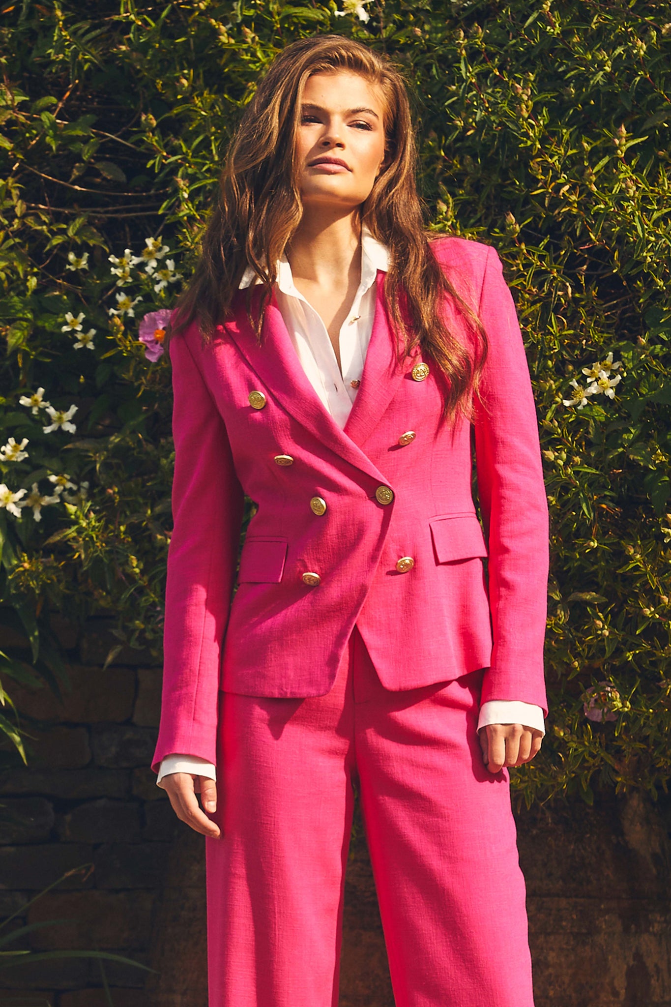 Knightsbridge Blazer (Hot Pink Linen)