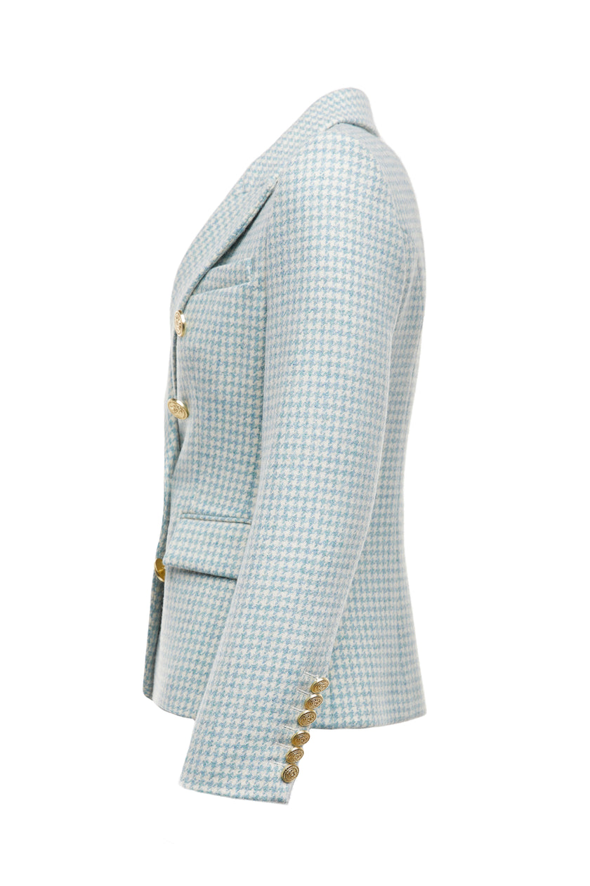 Knightsbridge Blazer (Teal Houndstooth)