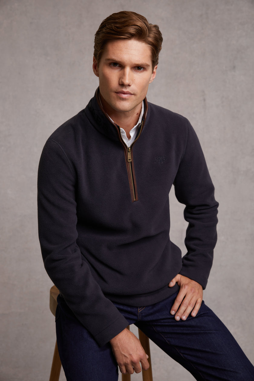 Country Fleece Quarter Zip (Ink Navy)