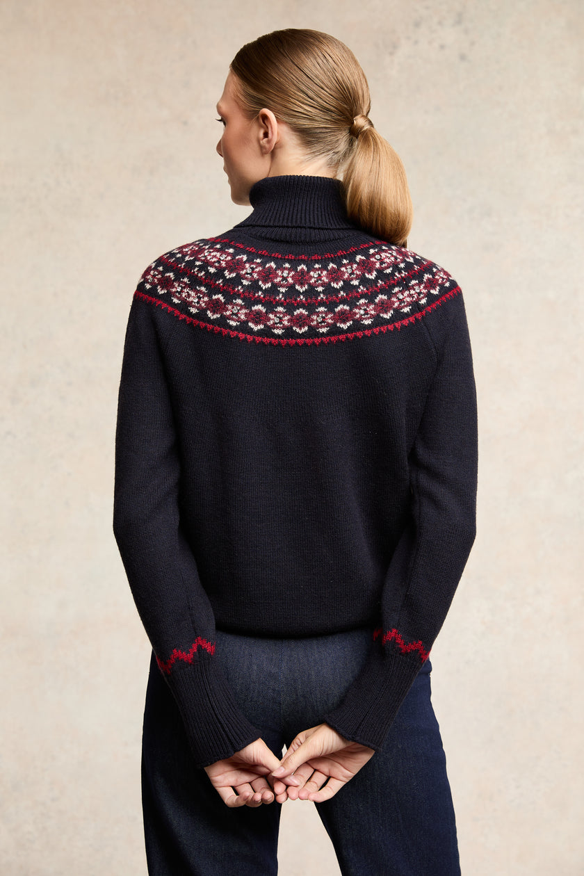 Jennifer Roll Neck Knit (Ink Navy)