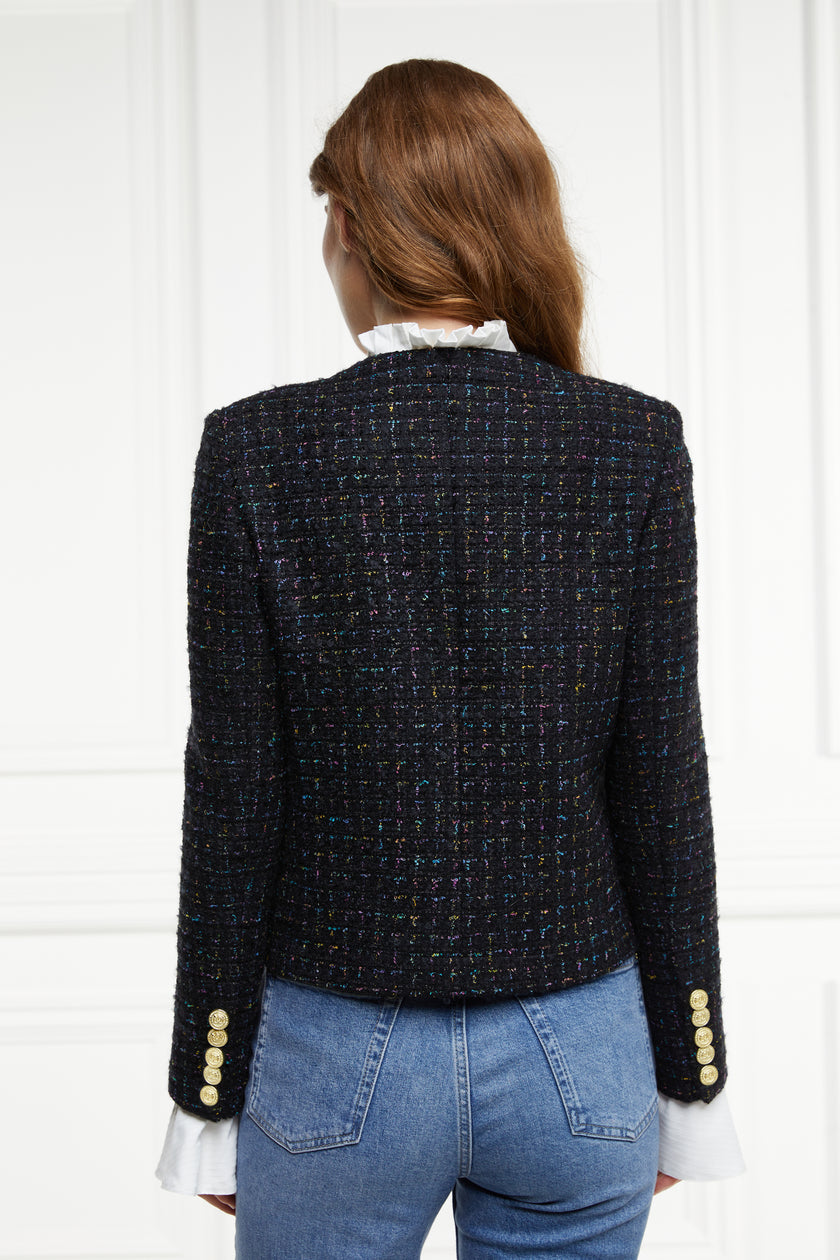 Chelsea Jacket (Black Rainbow Sparkle Tweed)