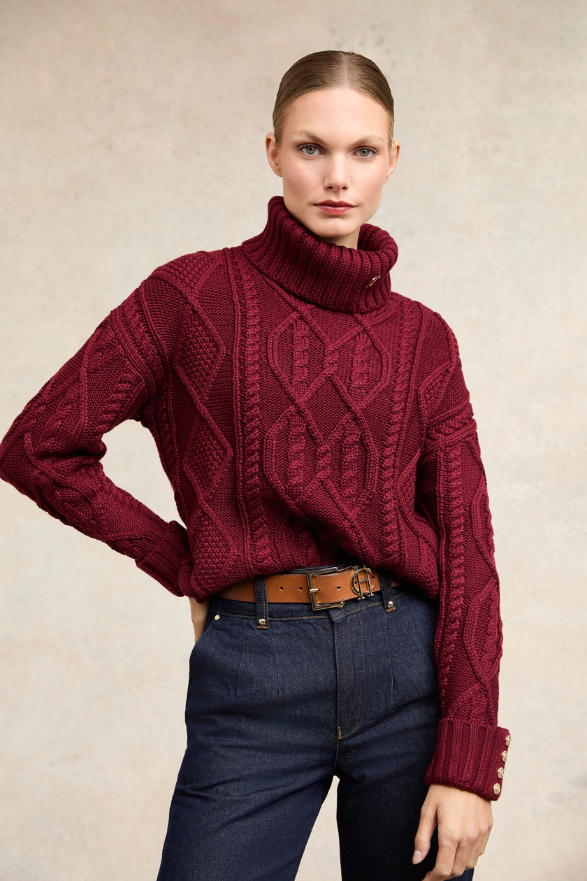 Noveli Cable Knit (Wine)