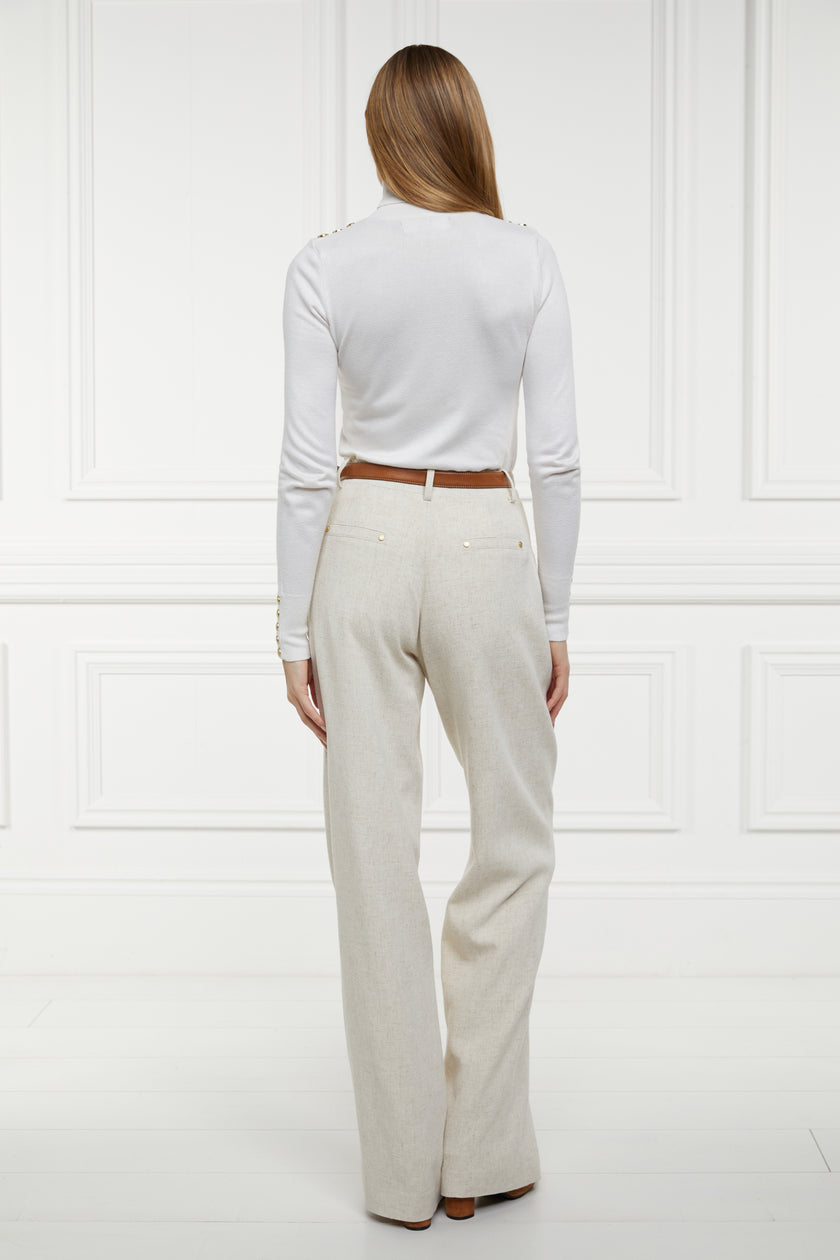 Belgravia Wide Leg Trouser (Natural Linen)