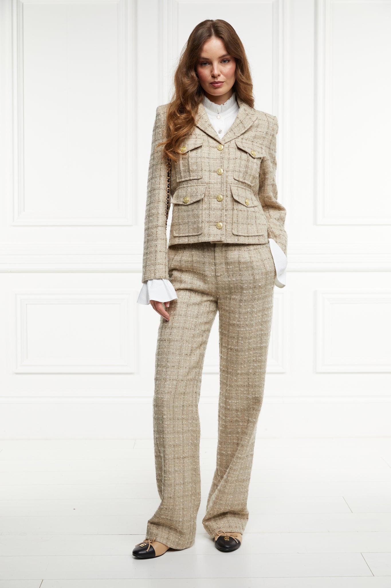 The Camel Sparkle Tweed Suit