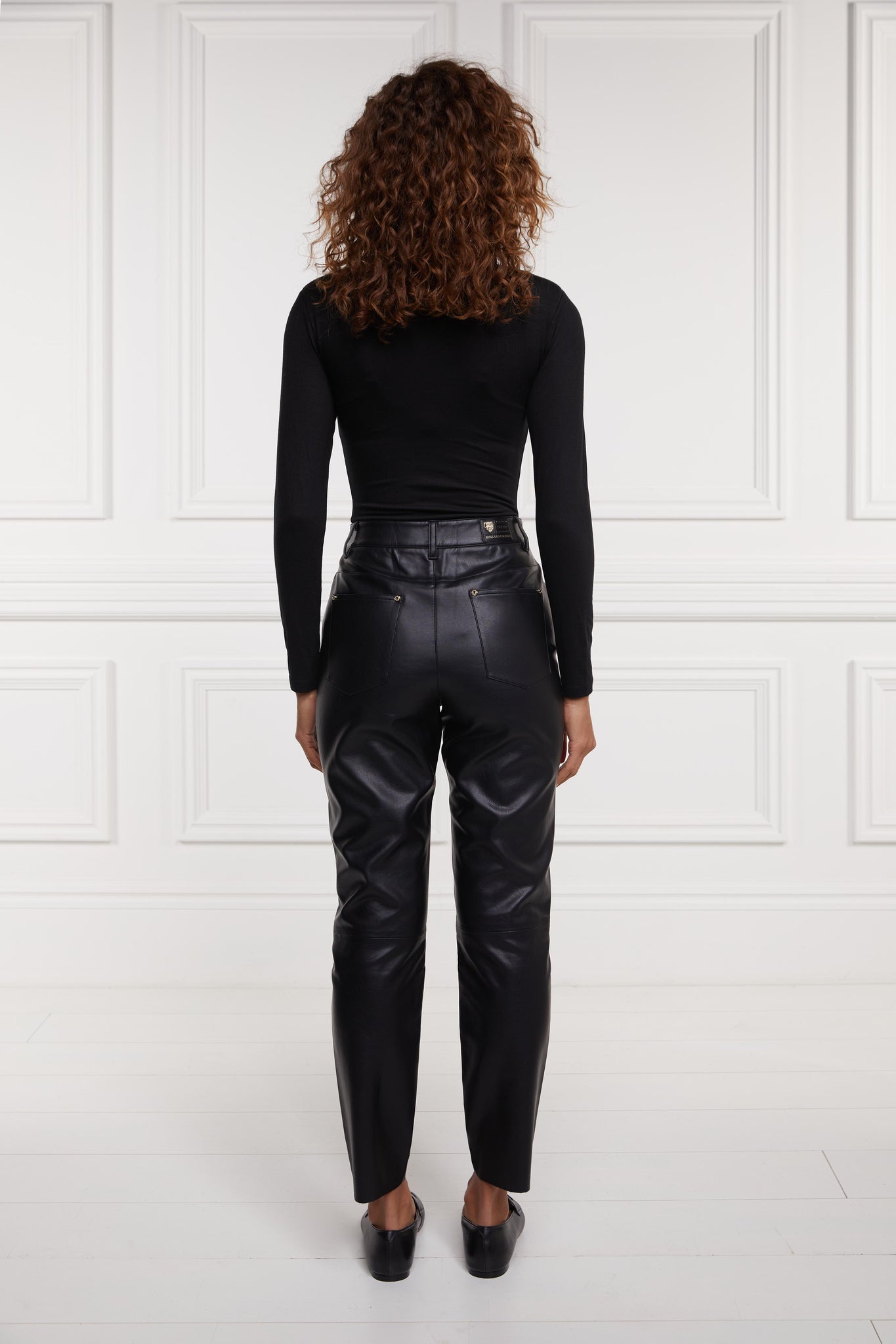 Dunwick Faux Leather Pant (Black)