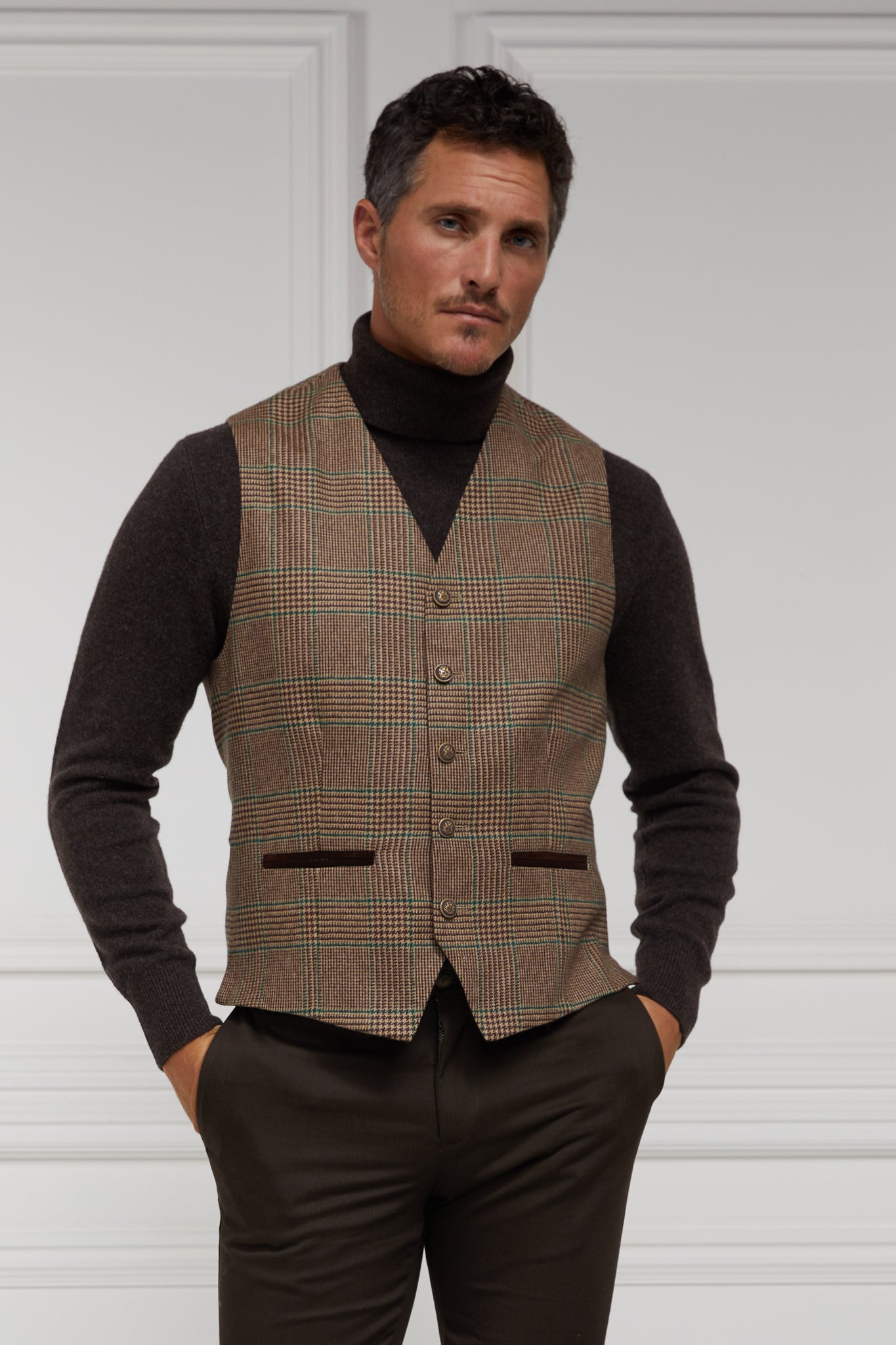 St James Waistcoat (Clarence Check Forest)