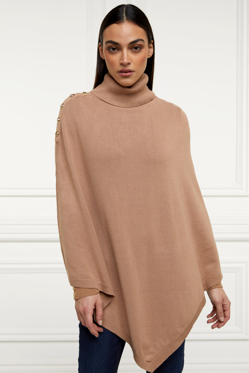 Roll Neck Cape (Camel)