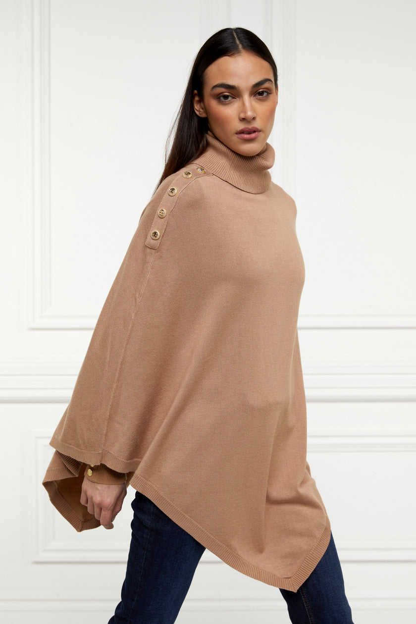 Roll Neck Cape (Camel)