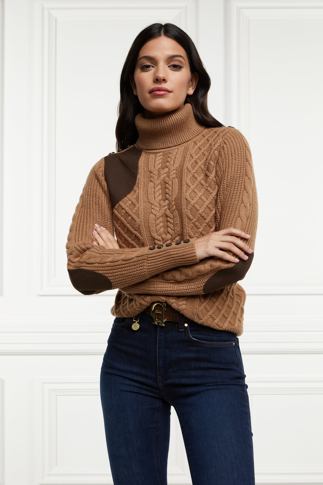 Country Roll Neck Knit (Caramel)