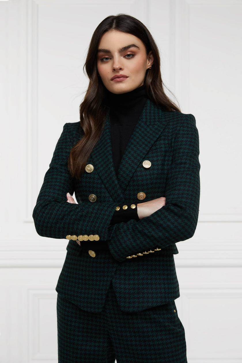 Knightsbridge Blazer (Emerald Houndstooth)