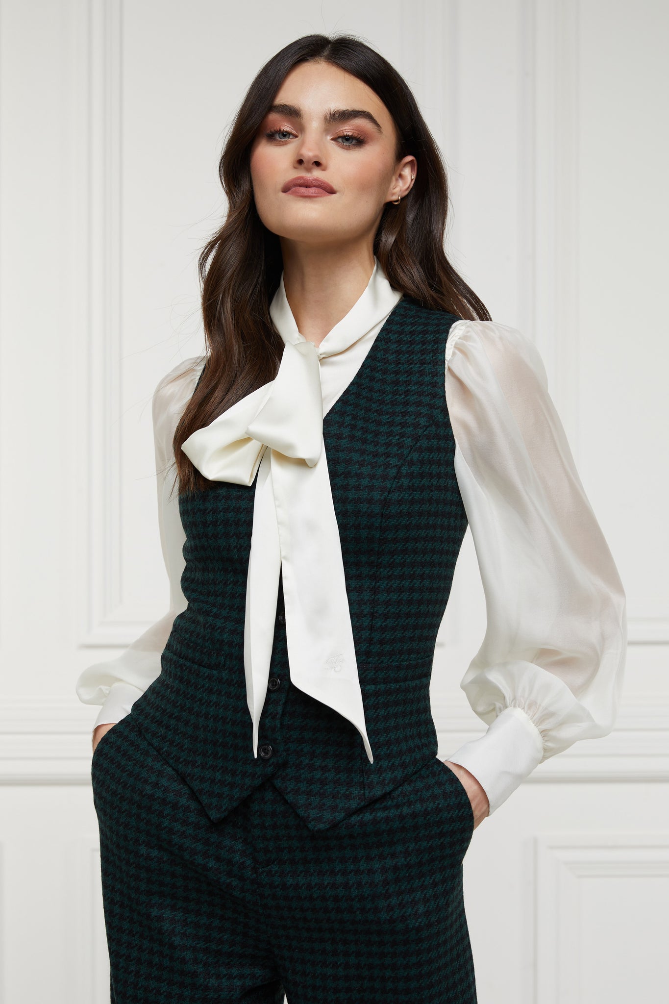 Hampton Waistcoat (Emerald Houndstooth)