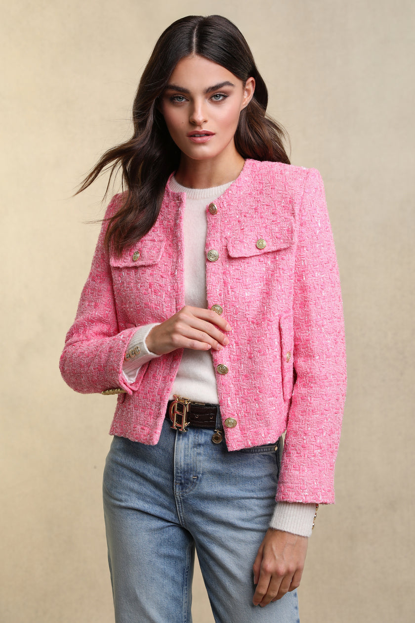 Chelsea Jacket (Pop Pink Boucle)