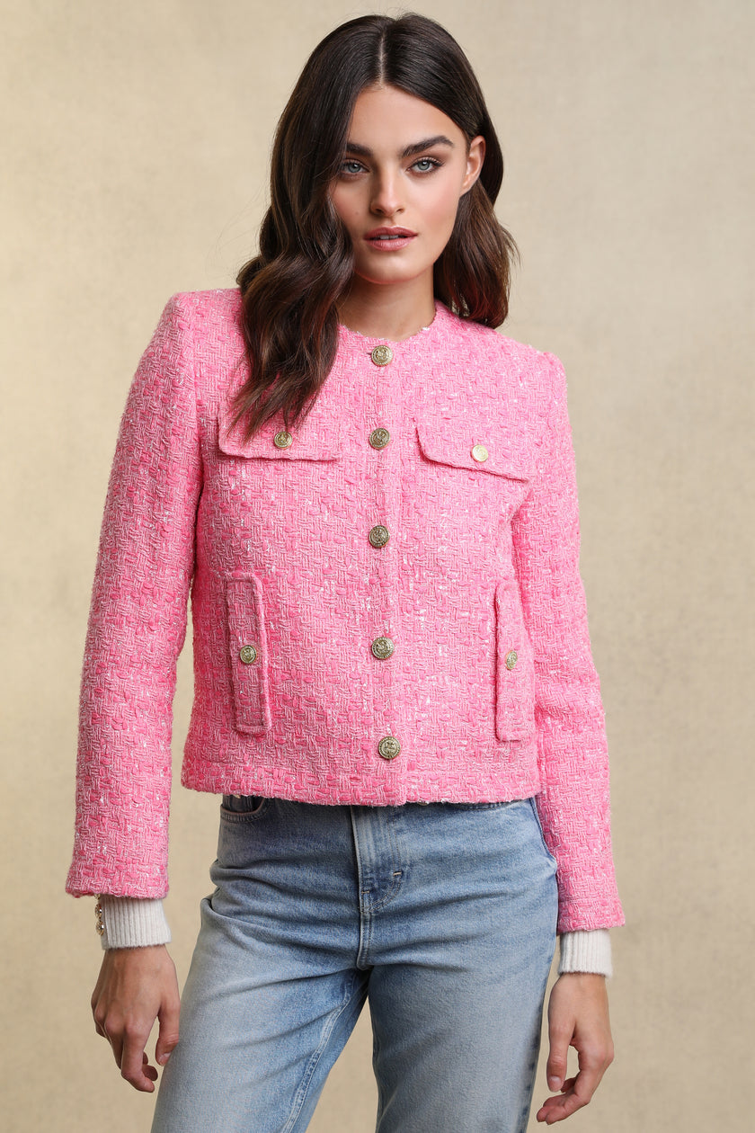 Chelsea Jacket (Pop Pink Boucle)