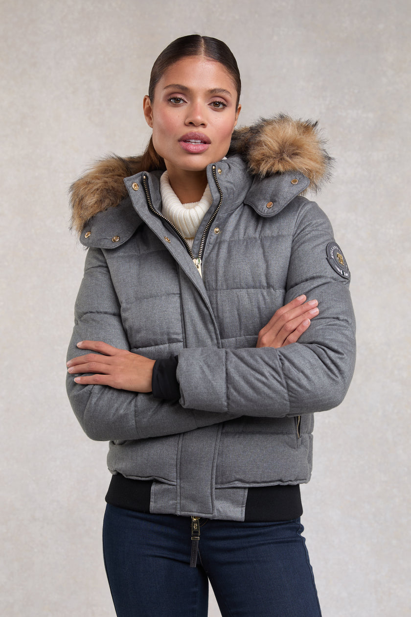 Cervinia Puffer (Light Grey Tweed)