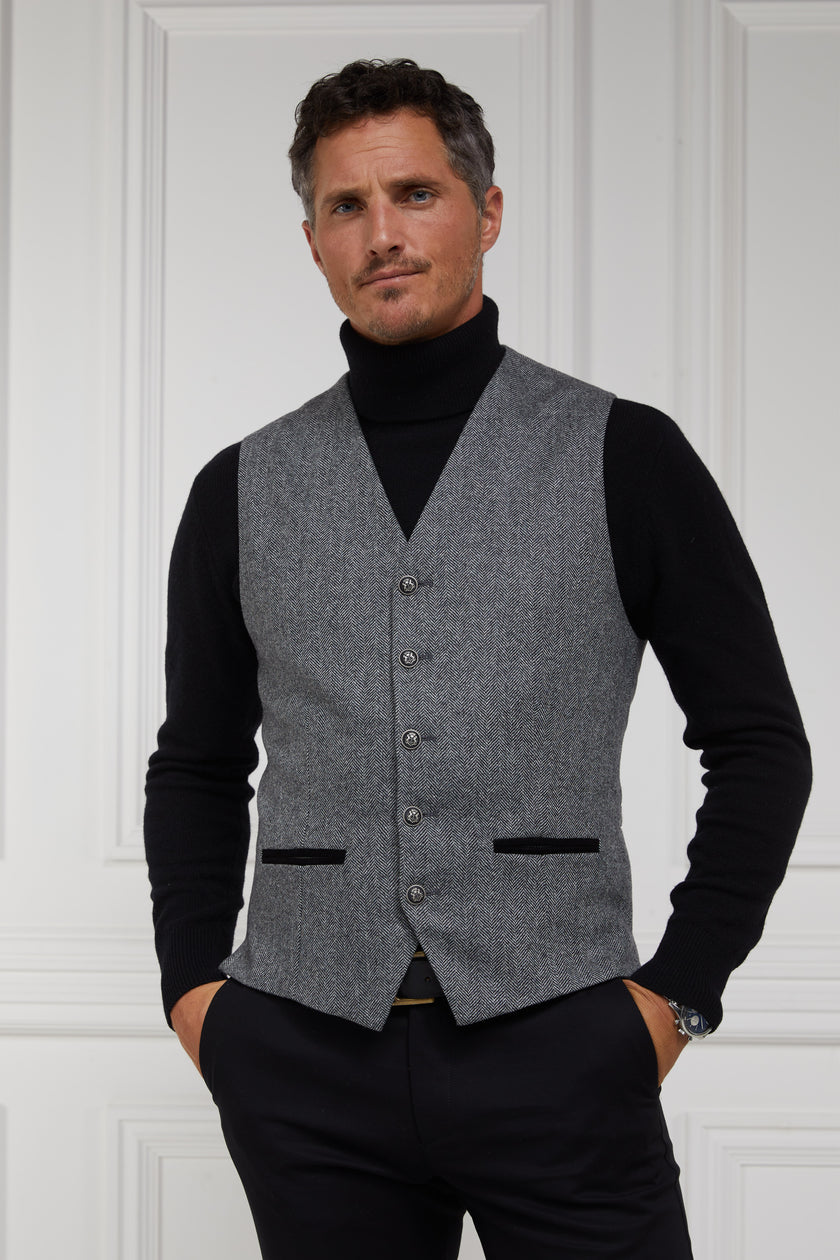 St James Waistcoat (Mono Herringbone)