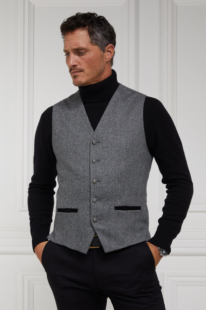 St James Waistcoat (Mono Herringbone)