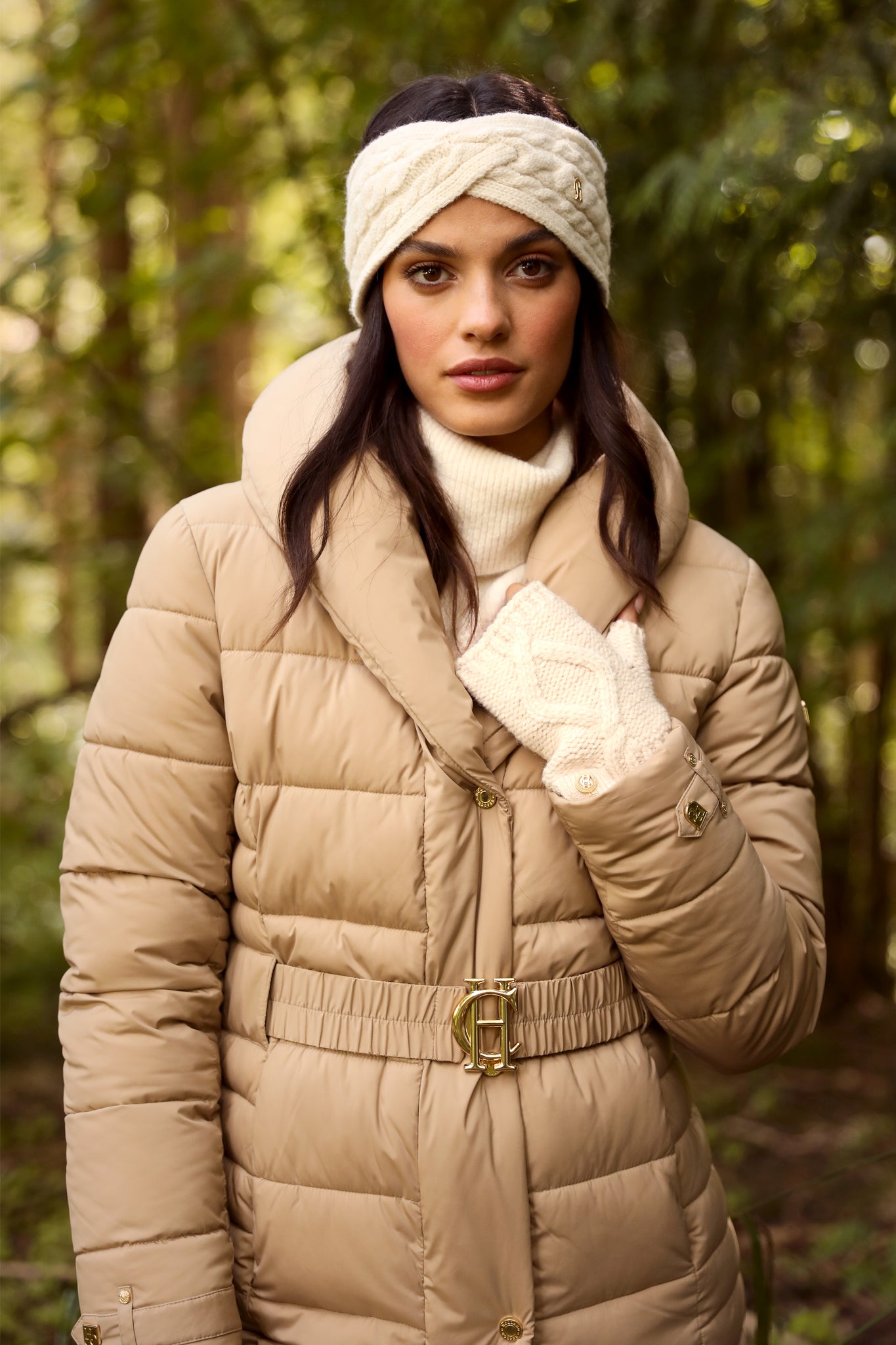 Cortina Fingerless Gloves (Oatmeal)