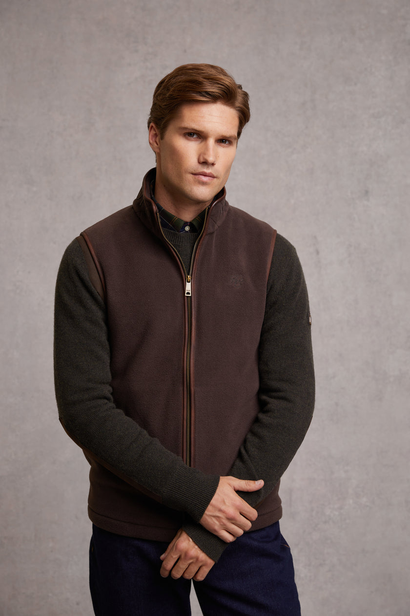 Country Fleece Gilet (Chocolate)