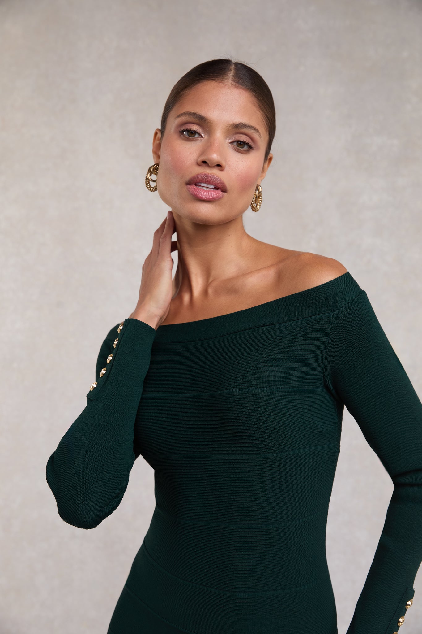 Christina Bandage Dress (Deep Emerald)