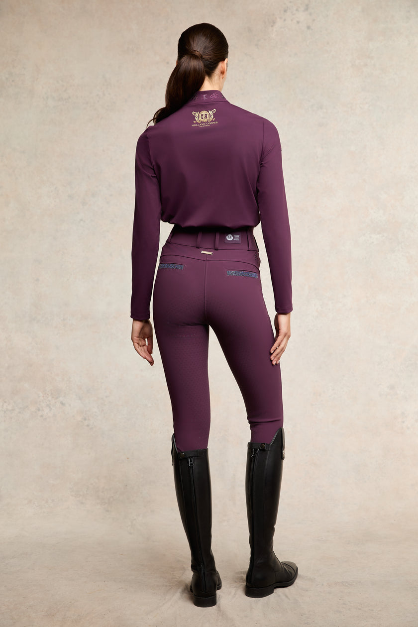 Premium High Rise Breeches (Aubergine)