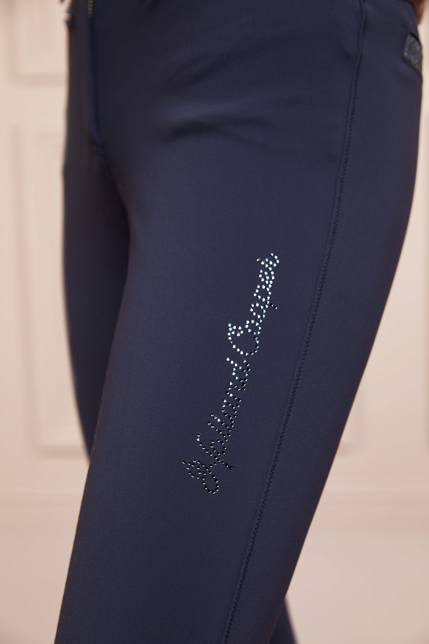 Premium High Rise Breeches (Yale Blue)