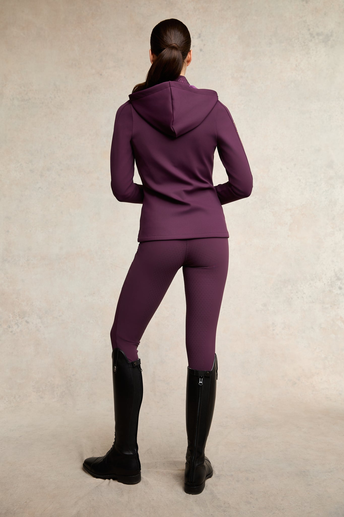 Crystal Zip Hoodie (Aubergine)