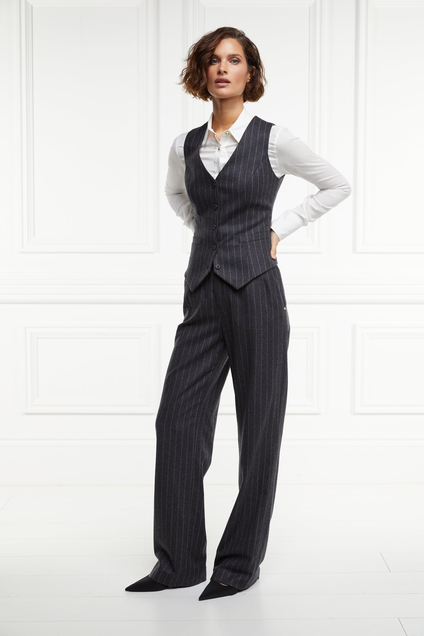 Hampton Waistcoat (Charcoal Pinstripe)