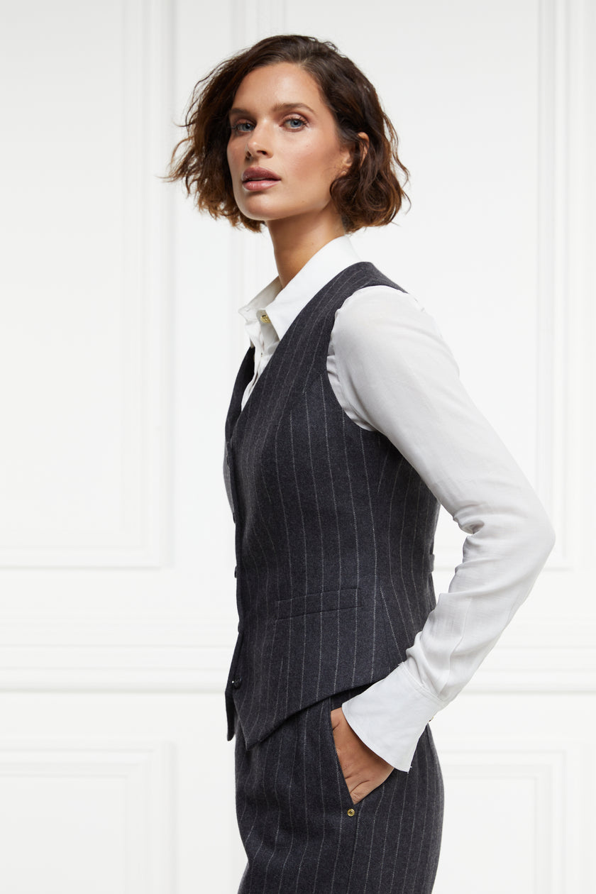 Hampton Waistcoat (Charcoal Pinstripe)